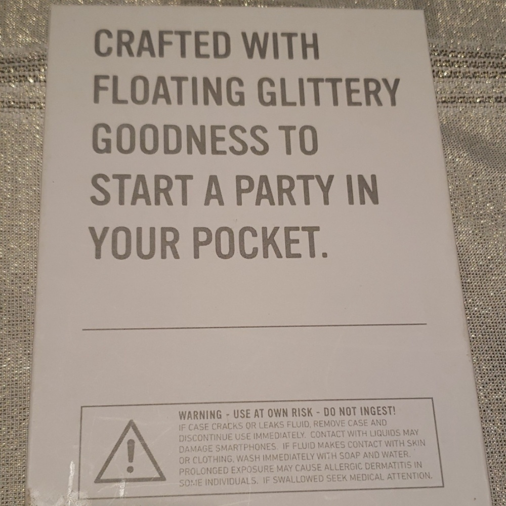 RECOVER/Nordstrom iPhone 7 GLITTER PARTY Case GOLD New NIB Fun HPx2π - Picture 7 of 7
